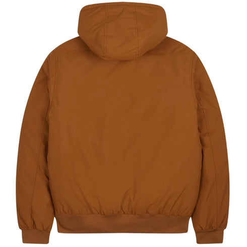 Fred Perry J2585 644 Pdded Hooded Brentham Jacket 644 Dark Caramel Brown Jacket Mens M